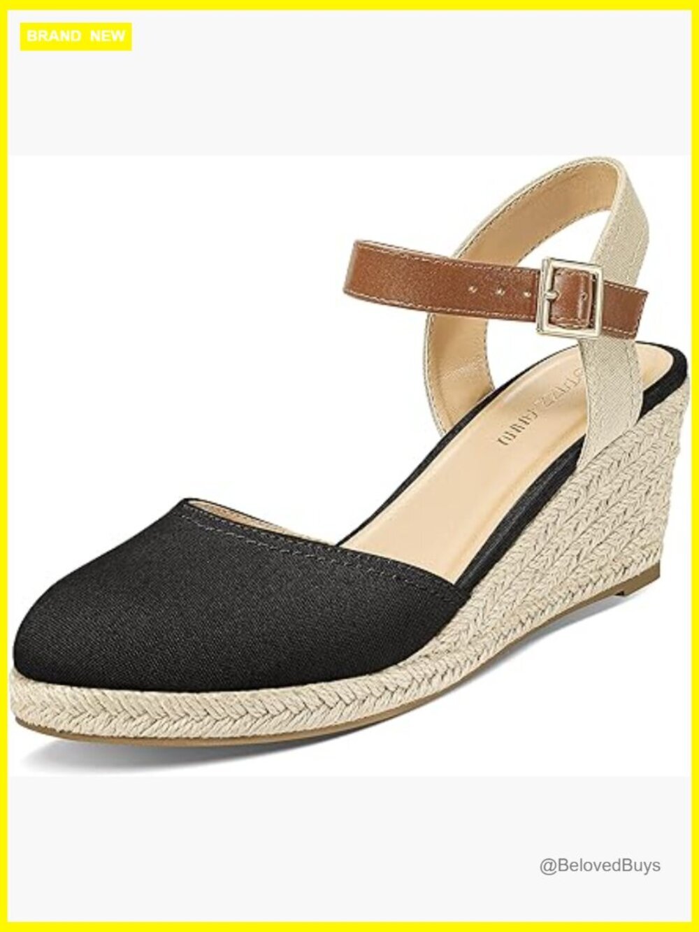 Women's Espadrille Wedge Sandals with Ankle Strap Closed Toe Summer Shoes